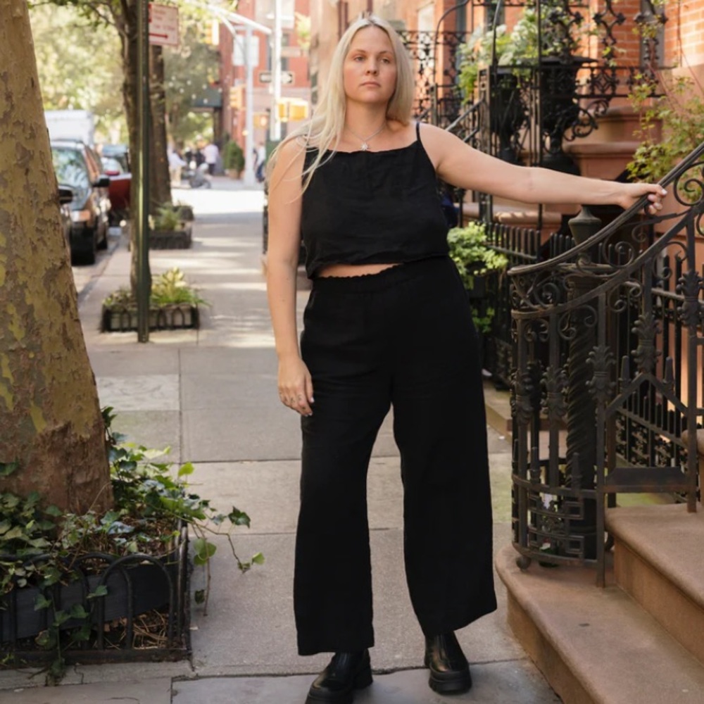 Seek Shelter - Eva Pants - Black Linen